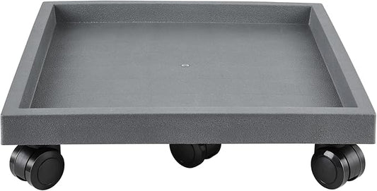 16.5 Inch Square Rolling Plant Caddy Saucer with Wheels, Heavy Duty Wheeled Planter Stand for Potted Plant, Coaster Roller Base Tray with Casters, Flower Pot Dolly Holder for Indoor Outdoor