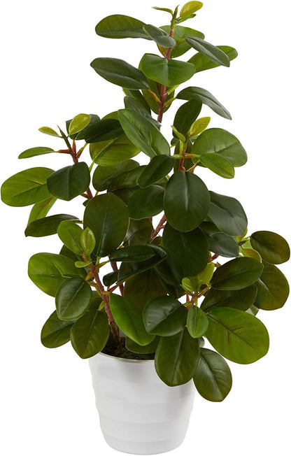 Nearly Natural 16in. Peperomia Artificial Plant in Decorative Planter