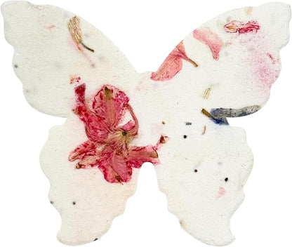 50pcs Large Pink Butterfly Seed Paper – Plantable & Writable Wildflower, Gift for Mom This Mother’s Day, Use for Shower Favors, Weddings, Party Favors or Life Events
