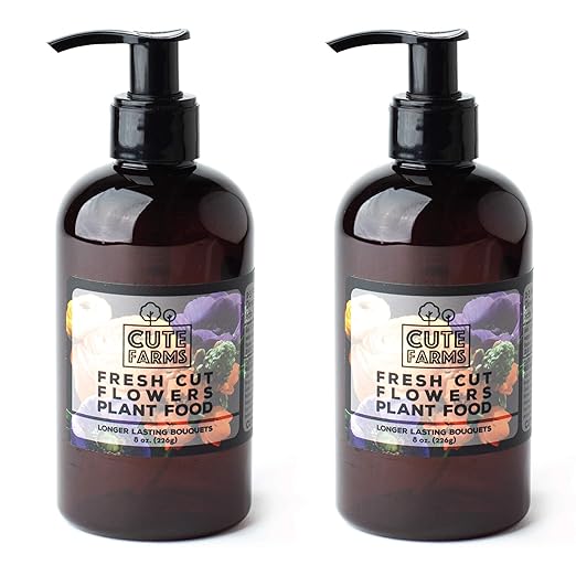 Fresh Cut Flower Food for Longer Lasting Blooms | Gentle Plant Food Concentrate (Two - 8 oz. Bottles)