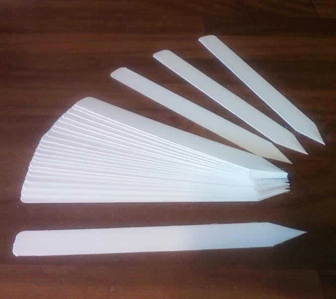 100 6" White Plastic Plant Stake Labels Tags Pot Markers