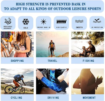 Binienty Unisex Arm Sleeves for Driving, Golf, Cycling, Sports, UV Protector Cooling Arm Sleeves Cover