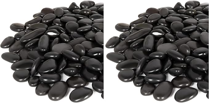 GASPRO 2.5 Pound River Rocks for Plants, Pebbles for Pots Indoor, Polished Decorative Stones for Vases, Home Decor - 1 to 2 Inch (Pack of 2)