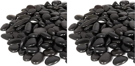 GASPRO 2.5 Pound River Rocks for Plants, Pebbles for Pots Indoor, Polished Decorative Stones for Vases, Home Decor - 1 to 2 Inch (Pack of 2)