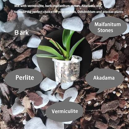 Natural Organic 1-2CM Chunky Perlite 5QT for Plants Horticultural Coarse Pearlite Bulk Potting Mix Garden Soil Amendment for Enhanced Drainage and Ventilation for Indoor Outdoor Plants