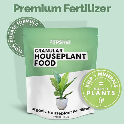 Organic Houseplant Food, Slow Release Dry Granular Fertilizer for House Plants (6 Ounces)