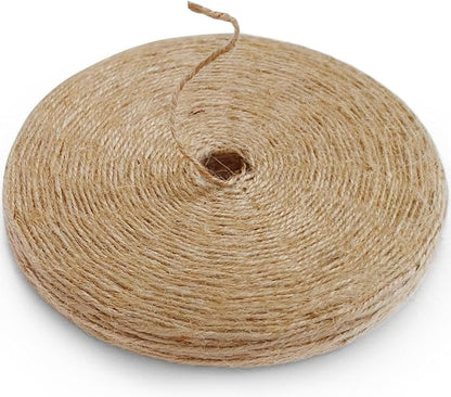 PerkHomy Garden Twine Strong Natural Jute 400 Feet Long Brown Twine for Gardening Tomato Climbing Plant Tie Floristry Crafts Gift Wrapping Packing Decor (Brown 2mm * 400feet)