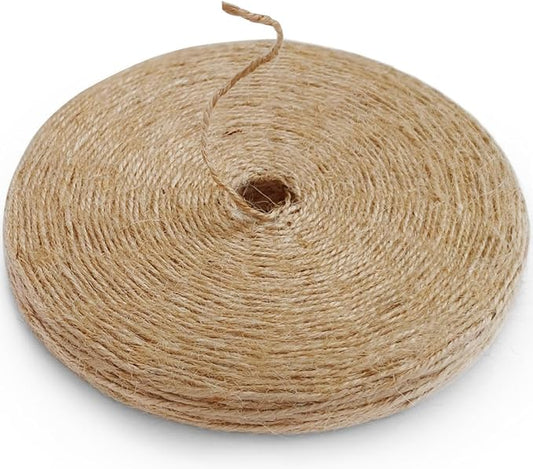 PerkHomy Garden Twine Strong Natural Jute 400 Feet Long Brown Twine for Gardening Tomato Climbing Plant Tie Floristry Crafts Gift Wrapping Packing Decor (Brown 2mm * 400feet)