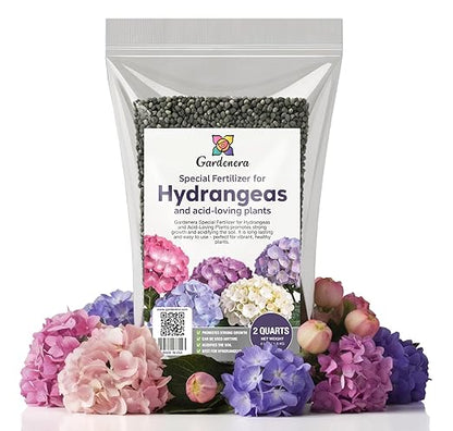 𝐁𝐄𝐒𝐓𝐒𝐄𝐋𝐋𝐄𝐑 Slow Release Hydrangea Fertilizer with Iron & Sulfur – Indoor & Outdoor Soil Acidifier for Miracle Growth - 2 QUARTS