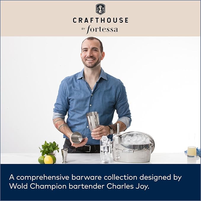 Crafthouse by Fortessa Glass Cocktail Smoking Box with Handheld Smoker