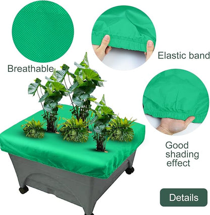 2 Pack City Pickers Replacement Mulch Cover, 20" x 24" Black Planter Box Cover with Elastic City Picker Raised Bed Cover for Garden Planters Boxes (Green)