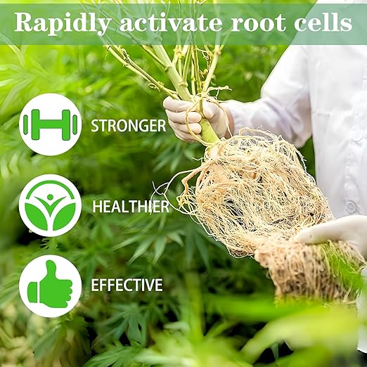 Mycorrhizal Fungi for Soil, 17.6 Oz Rooting Hormone for Cuttings, Root Enhancer for Plant Growth, Organic Root Stimulator for Plants, Nutrient Fertilizer from Vegetable Flower Tree Garden