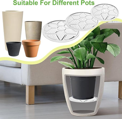 Plant Risers For Inside pots: 6 Pack Planter Inserts for 10 11 13 Inch Pots with Drainage Holes Use Less Potting Soil Plant Risers for Inside Pots for Tall or Short Planters for Indoor & Outdoor