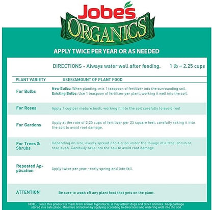 Jobe's Organics Bone Meal Fertilizer, 4 lb (Thrее Рack)