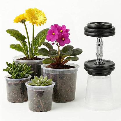 4/5/6/7 Inch Clear Nursery Pots with Drainage, 12 Pack Thick Reusable Planters, High Transparency, Weather-Resistant and Degradable Material, Ideal for Gardening Enthusiasts