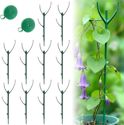 10 Pack Stackable Plant Support Stakes,Plant Cage Support Rings,Climbing Plants Support Structures for Indoor & Outdoor Use,Garden Accessories(10 Pack)