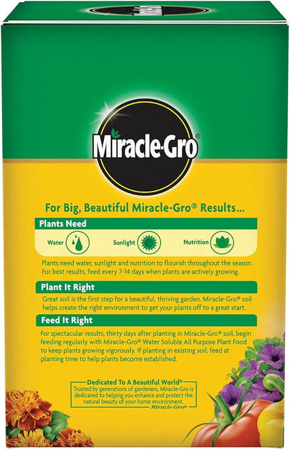 Miracle-Gro Water Soluble All Purpose Plant Food - Fertilizer For All Indoor or Outdoor Plants including Roses, Flowers, Vegetables, Houseplants, Trees, and Shrubs, 1.5 lbs. (6-Pack)
