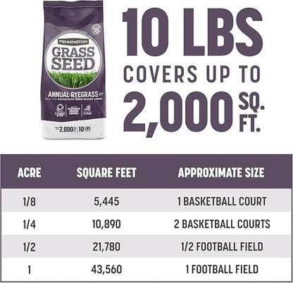 Pennington Annual Ryegrass Grass Seed 10 lb