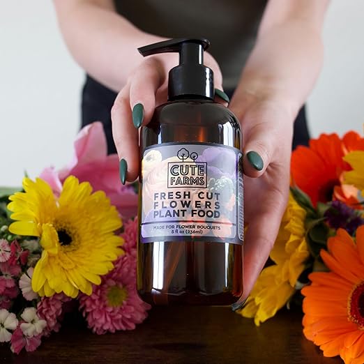Fresh Cut Flower Food for Longer Lasting Blooms | Gentle Plant Food Concentrate (Three - 8 oz. Bottles)