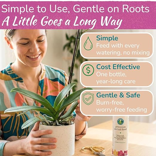 Orchid Fertilizer Spray – Nourishing Liquid Plant Food Mist for Healthy Orchids – Easy-to-Use Nutrient Boost for Vibrant Blooms & Healthy Roots – Made in USA – 8 oz