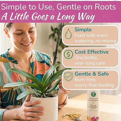 Orchid Fertilizer Spray – Nourishing Liquid Plant Food Mist for Healthy Orchids – Easy-to-Use Nutrient Boost for Vibrant Blooms & Healthy Roots – Made in USA – 8 oz