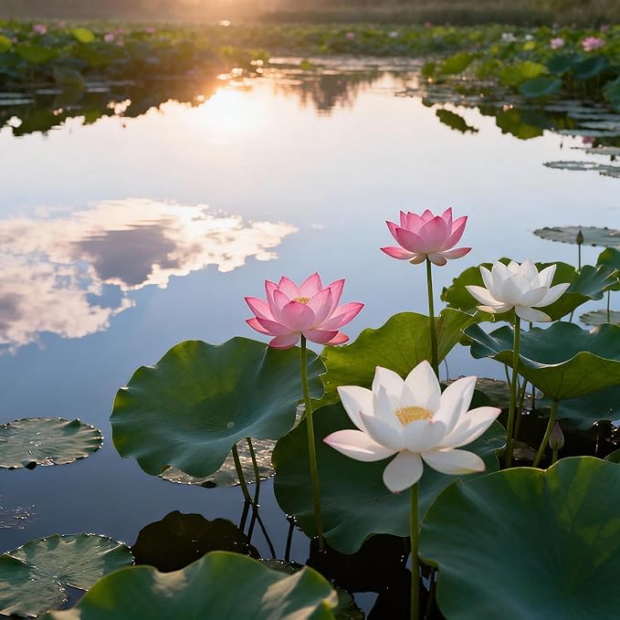 Lotus Flower Seeds（60PCS） Lotus Seeds for Planting in Water，Suitable for Ponds, Bonsai, Indoor Water Feature Gardens and Lotus Bowl Flower pots,