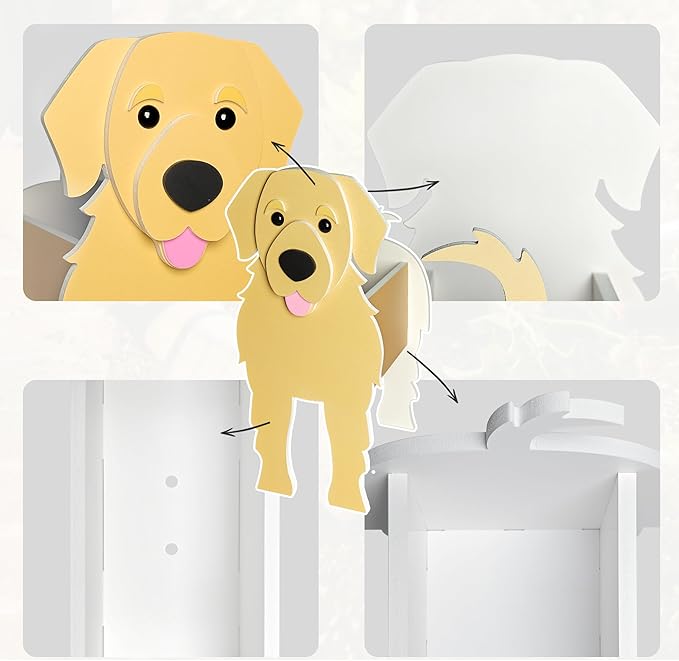 Golden Retriever Dog Planter, Cute Animal Shape Flower Planters, Plant Pots for Indoor/Outdoor Garden Decor, Unique Gifts/Souvenirs for Pet Lovers