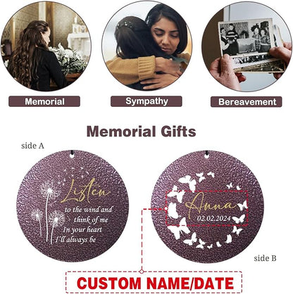ASTARIN Personalized Memorial Wind Chime for Loss of Loved One 30/36/42 inch, Sympathy Deep Tone Wind Chimes for Mom Dad/Mother Father, Remembrance Gifts for Grief Condolence Funeral, Produced in USA