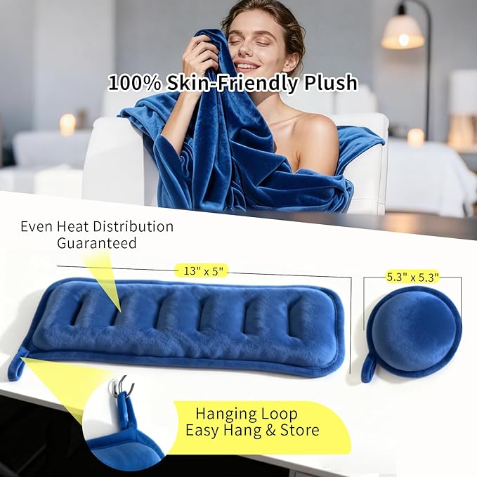 Small Microwave Heating Pad Rice Hot Pack with Moist Warm Compress Packs Microwavable for Pain Relief Reusable Bean Bag Compresas Calientes Secented and Unscented Pack of 4