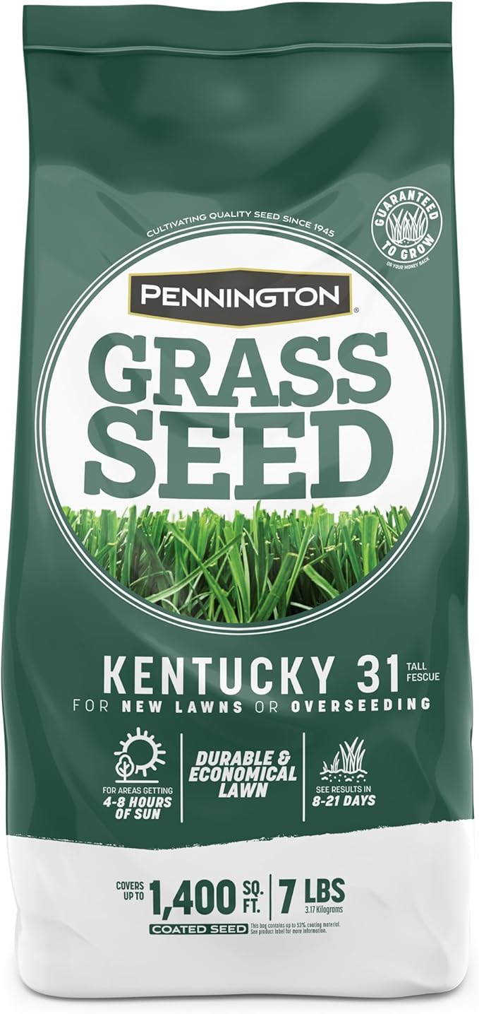 Pennington 100% Kentucky 31 Tall Fescue Penkoted Grass Seed 7 lb