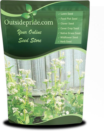 Outsidepride Buckwheat Seeds - 1lb Annual, Fast-Growing, Easy to Grow Buckwheat Cover Crop Seeds for Green Manure, Bee Pasture & Pollinators, Wildlife Habitat, Soil Improvement, and Erosion Control