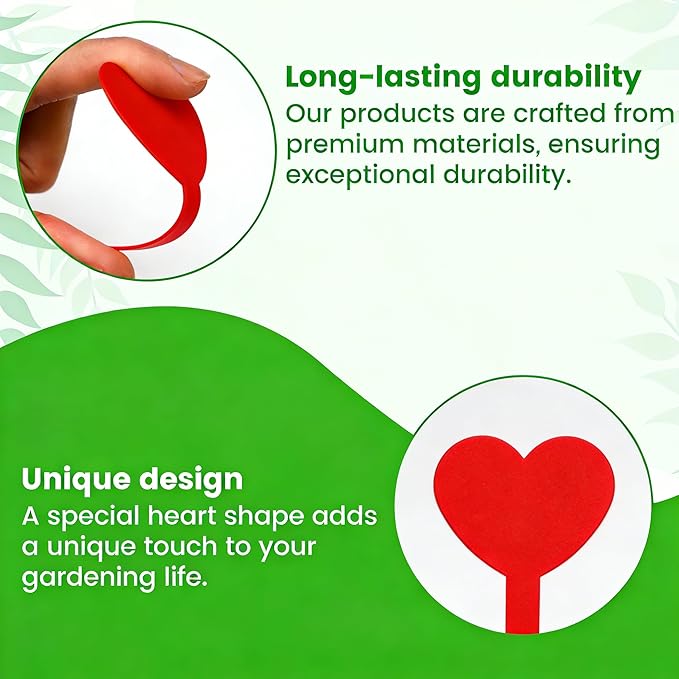 120PCS Plant Labels for Outdoor Garden Waterproof Red Plastic Plant Tags for Seedlings Garden Marker Plants Markers Plastic Gardening Gifts for Women Unique