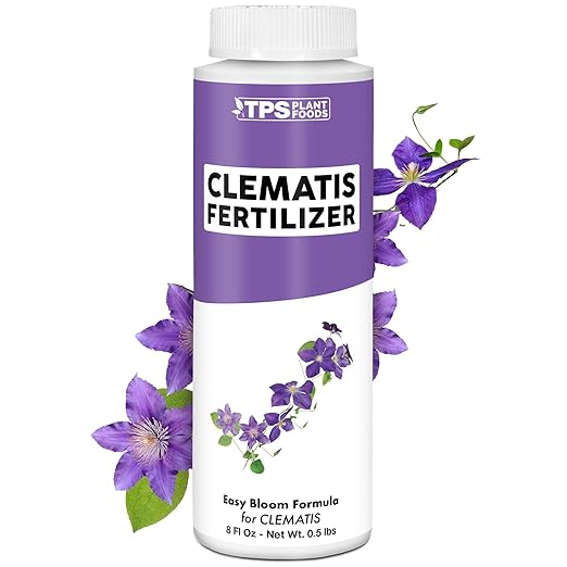 Clematis Fertilizer for Clematis, Great for Sweet Autumn, White, and Nelly Moser Varieties, Liquid Fertilizer by TPS Plant Foods, 8 oz (250mL)