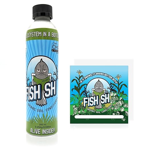 Fish Head Farms Soil Conditioner - Organic Plant Fertilizer for Increased Yield and Flavor - Plant Nutrients for Soil, Hydroponic Farming - Garden Fertilizer - 250 Millimeter with Sticker