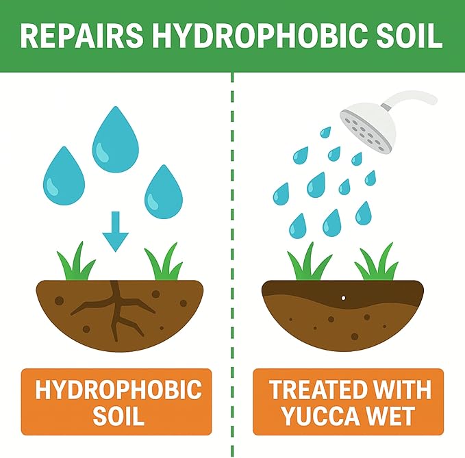 Yucca Wet, Liquid Yucca Extract- Organic wetting Agent and surfactant, Now in 32 oz Concentrate