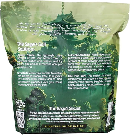 2.5qts Premium Bonsai Mix - U.S.A. Made Ready to Use - Akadama, Pumice, Lava Rock, Fine Pine Bark - Large Bag for All Bonsai Tree - High Drainage Potting, Repotting (Bonsai Soil/2.5 qt)