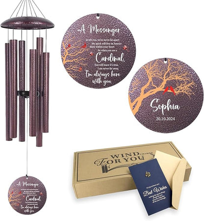 ASTARIN Outside Wind Chimes for Loss of Loved one, Personalized Sympathy Gift for Loss Mother/Father, Windchimes Outdoors Condolences Gift for Women/Men, Garden Decoration, Produced in USA