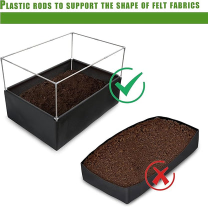 UNIFAMILY Fabric Raised Garden Bed Kit, Breathable Raised Garden Bed with Cover, Garden Beds Outdoor with Plant Protection Mesh Netting for Vegetable, Flower, Herbs and Strawberry