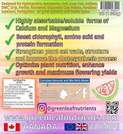 CalMag Pro Hydroponic and Soil Nutrient Fertilizer for Plants Calcium and Magnesium Booster