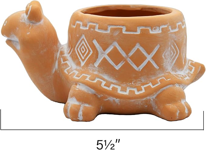 Cotta Planters Turtle Lady Bug Terracotta Animal Succulent Planter, Home Decor, 2-Pack Smaller Planter Set