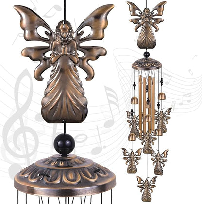 Large Angel Wind Chimes for Home & Garden, Aluminum Wind Bell, Angel Wind Catcher, Memorial Wind Chime, Gifts for Mom