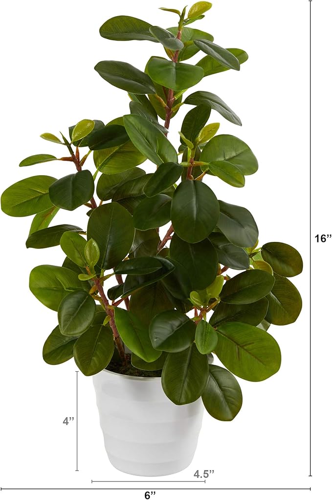 Nearly Natural 16in. Peperomia Artificial Plant in Decorative Planter
