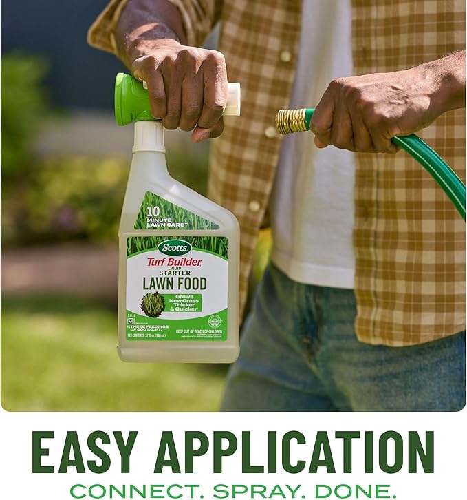 Scotts Turf Builder Liquid Starter Lawn Food, Lawn Fertilizer for New Grass, 7-12-15, 32 fl. oz.