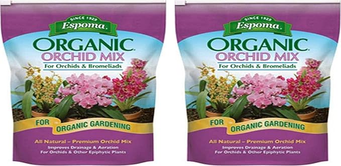 Espoma OR4 Organic Orchid Mix Potting Soil, 4-Quart (Pack of 2)