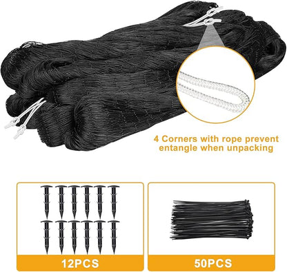 Bird Nets 25'x100' with 1" Mesh Nylon Poultry Netting Heavy Duty Aviary Net Chicken Coop Netting, Garden Netting Deer Fence for Fruit Tree Trellis Net