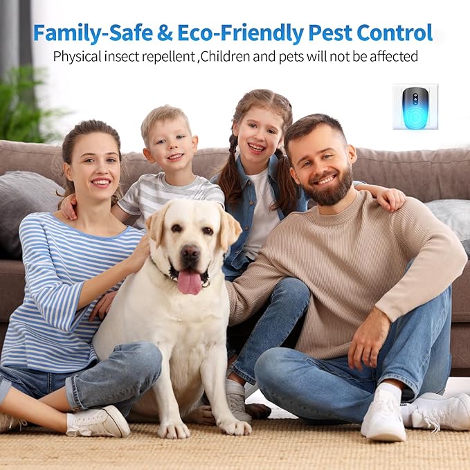 2026 Cvtayn Upgraded Ultrasonic Pest Repellent Indoor Insect Repeller, Pest Control, Repellent Roach, Mouse, Mosquito, Mice, Spider, Bugs, Ant, Rodent Repellent Ultrasonic Plug in,Black 6pack