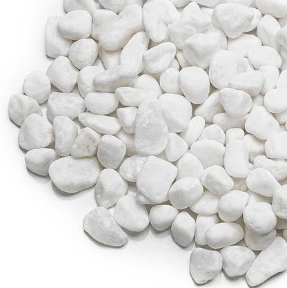 Onlyfire 18lb White Pebbles,1/5" Natural Decorative River Rocks Aquarium Gravel for Indoor Plants, Vases, Succulents and Outdoor Garden Landscaping