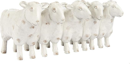 Creative Co-Op Farmhouse Resin Sheep Planter, White