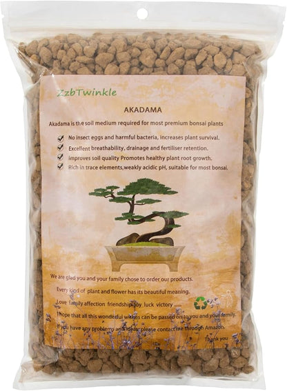 Japanese Super Hard Akadama Bonsai Soil - Medium Grain (6lb) | Ideal for Established Medium to Large Bonsai, Pond Plants, Bonsai Drainage Layers, Plants with Extensive Root Systems