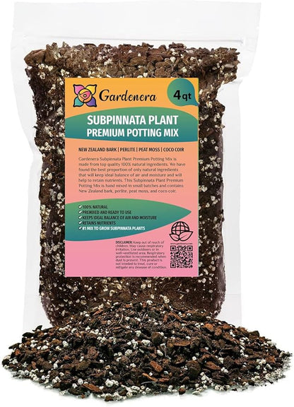GARDENERA Monstera Subpinnata Soil Blend - Designed to Meet The Unique Needs of Your Plant - 4 Quart
